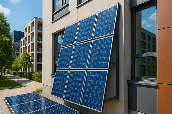 Solar building wall